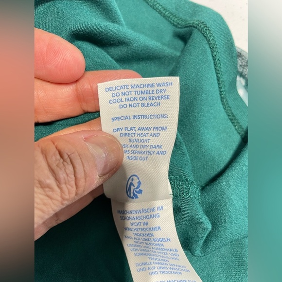 Boden Aubrey Jersey Green Polka Dot Blouse Top size 4 - Picture 7 of 8